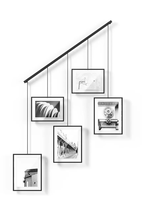 Umbra multi cornice per foto con barra Exhibit 1013426.040 nero AA00