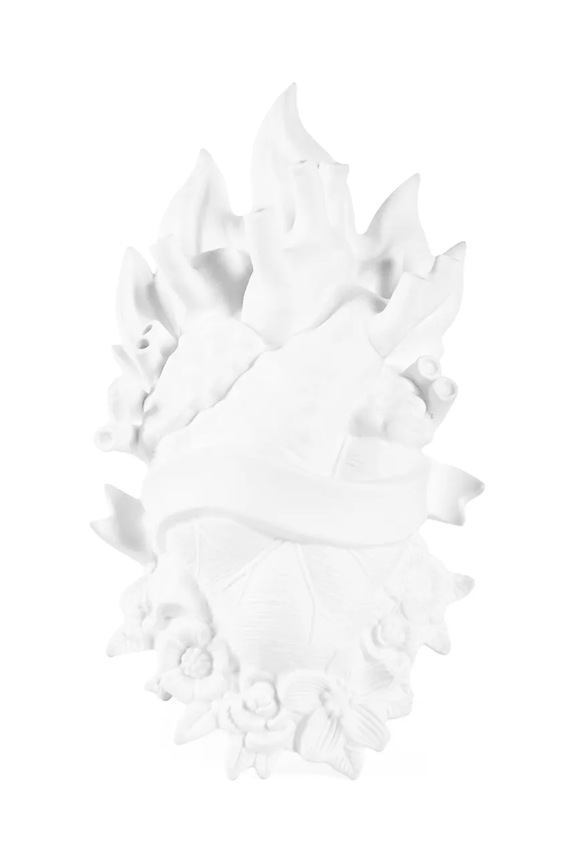 Seletti wazon dekoracyjny ścienny Holy Love 34 x 19 x 9 cm biały 09920H