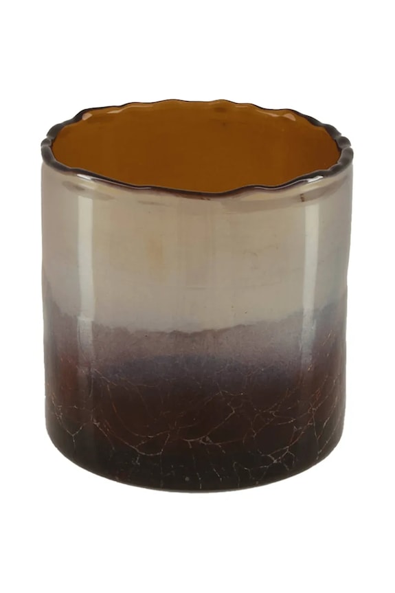Διακοσμητικό κηροπήγιο 10 x 10 cm καφέ 52495.066