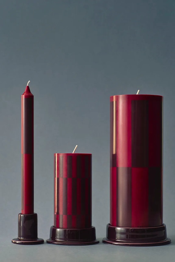 Διακοσμητικό κηροπήγιο HAY Column 12,8 x 3 cm AD856.A603.AG31 μπορντό AA00
