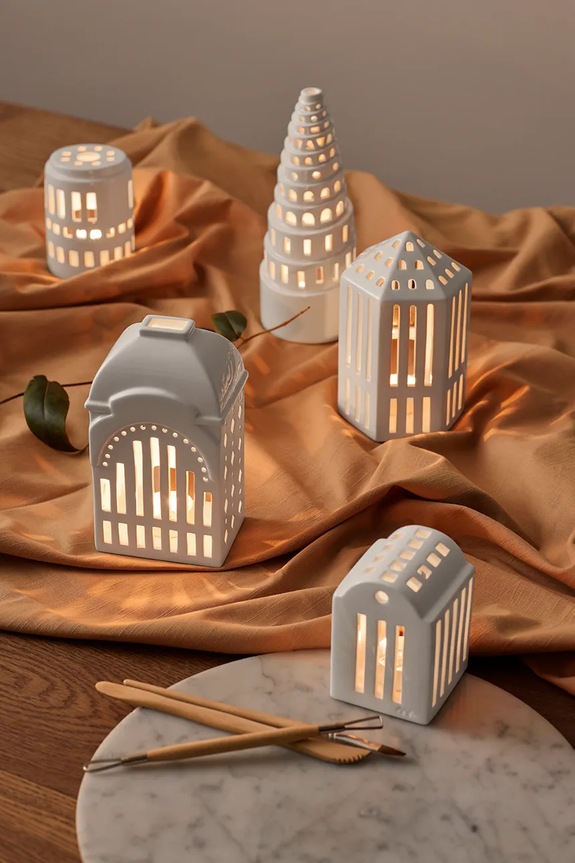 Nappali és hálószoba Kähler lámpás Urbania Lighthouse 22,5 cm 693027 fehér