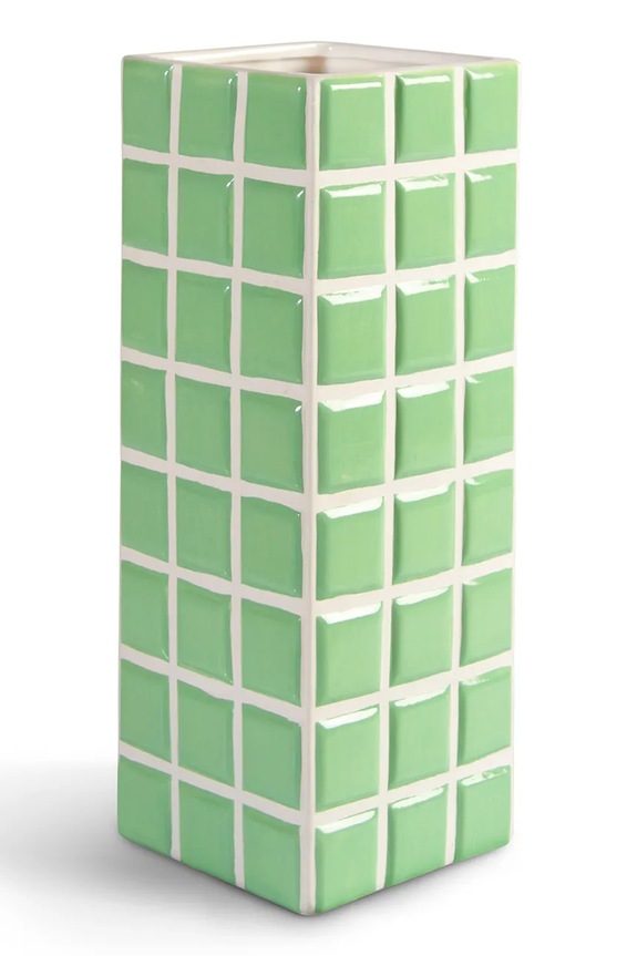 &k amsterdam vaso decorativo tile mint 28 cm turchese 3530.02