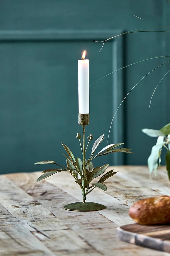 Σαλόνι και υπνοδωμάτιο Διακοσμητικό κηροπήγιο House Doctor HDLeaves 20 cm 205340405 πράσινο