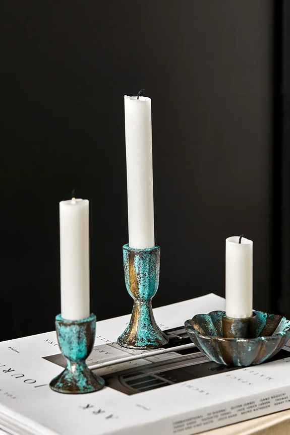 Ukrasni svijećnjak House Doctor HDCupa 8,5 cm 266140030 tirkizna AA00