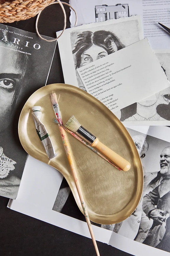 Dekorativni pladanj House Doctor HDOsea 15 x 28 cm 266140021 zlatna AA00