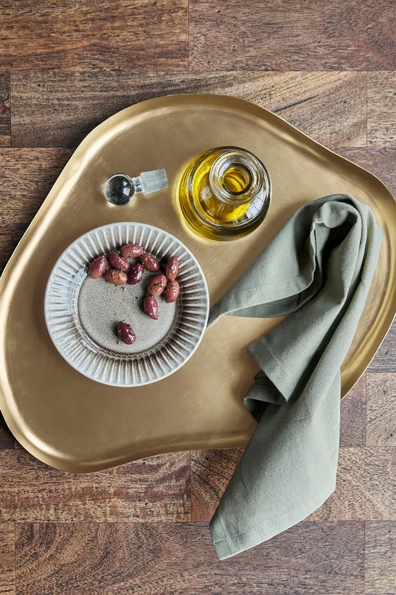 Dekorativni pladanj House Doctor HDOsea 35 x 41 cm 266140025 zlatna AA00