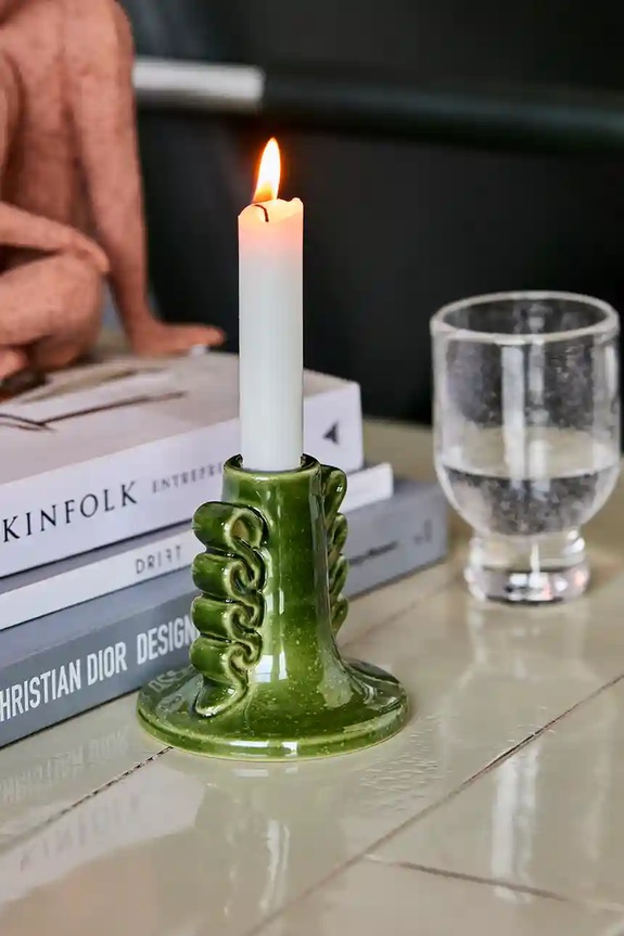 Dekorativen svečnik House Doctor HDDiva 9,5 cm 900000491 zelena AA00
