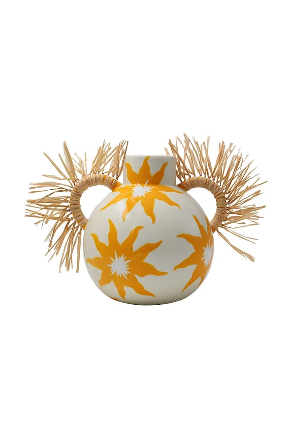 Διακοσμητικό βάζο Qué Rico Silvia 19,5 x 16 x 17,5 cm πορτοκαλί 148.01397