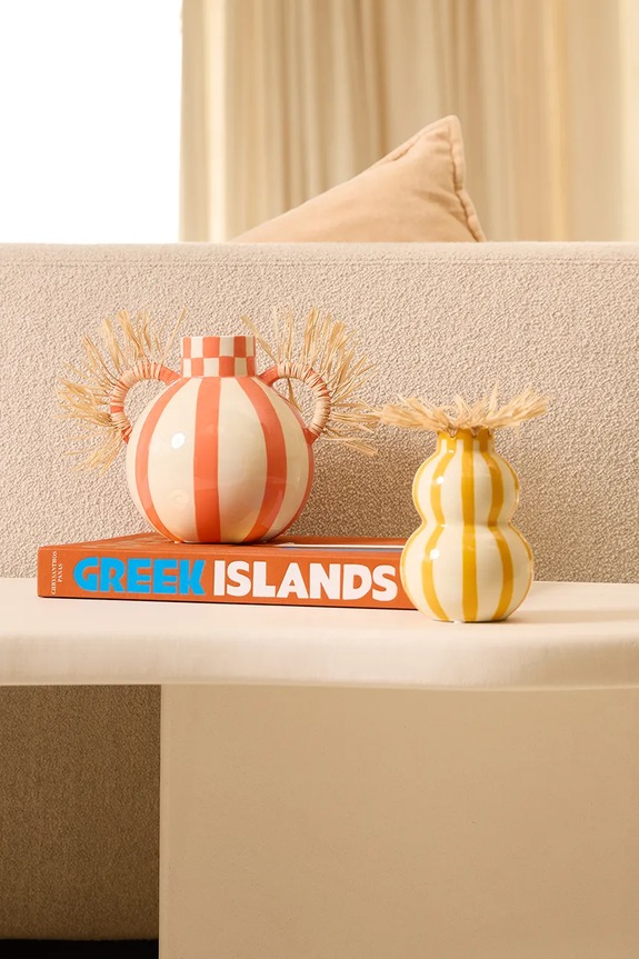 Διακοσμητικό βάζο Qué Rico Fernanda 19,5 x 16 x 17,5 cm κόκκινο 148.01398