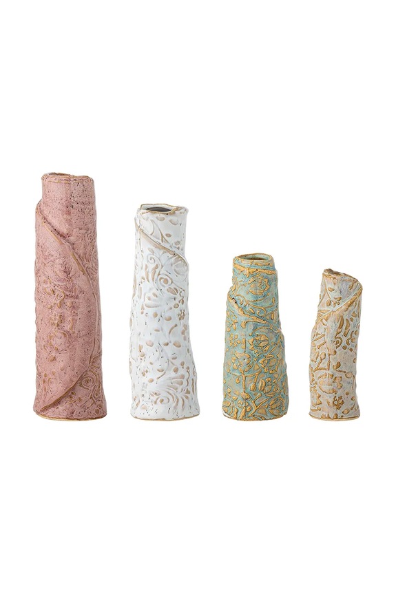 Διακοσμητικό βάζο Bloomingville Temple 4-pack καφέ 82072251