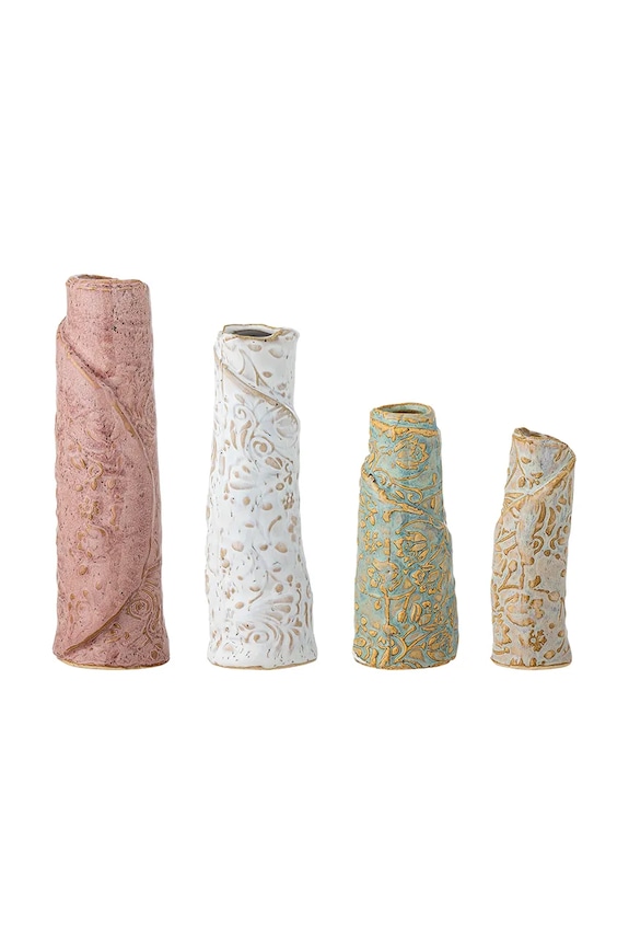 Διακοσμητικό βάζο Bloomingville Temple 4-pack καφέ 82072251