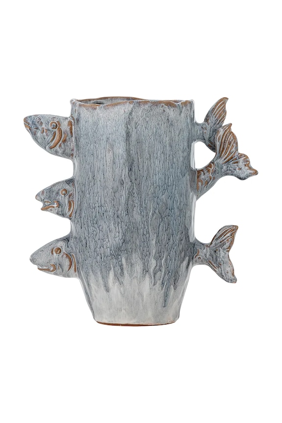 Bloomingville vaso decorativo Tace 23,5 x 23 x 13 cm blu 82072576