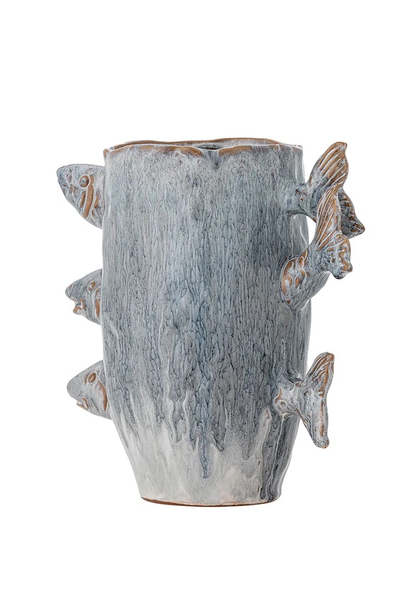 Salotto e camera Bloomingville vaso decorativo Tace 23,5 x 23 x 13 cm 82072576 blu