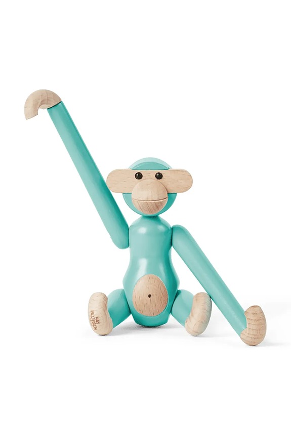 Dekoračná figúrka Kay Bojesen Monkey Mini 9,5 cm 39801 tyrkysová AA00