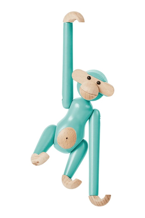 Obývacia izba a spálňa Dekoračná figúrka Kay Bojesen Monkey Mini 9,5 cm 39801 tyrkysová