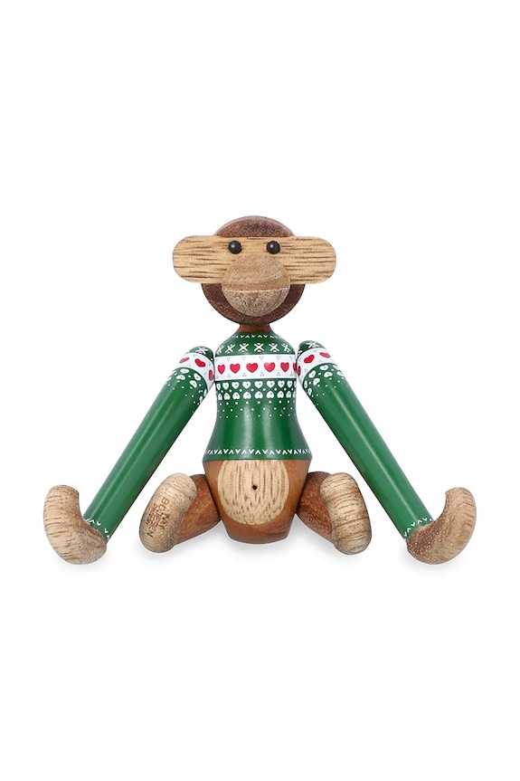 Dekoračná figúrka Kay Bojesen Monkey Christmas Jumper 9,5 cm viacfarebná 39803