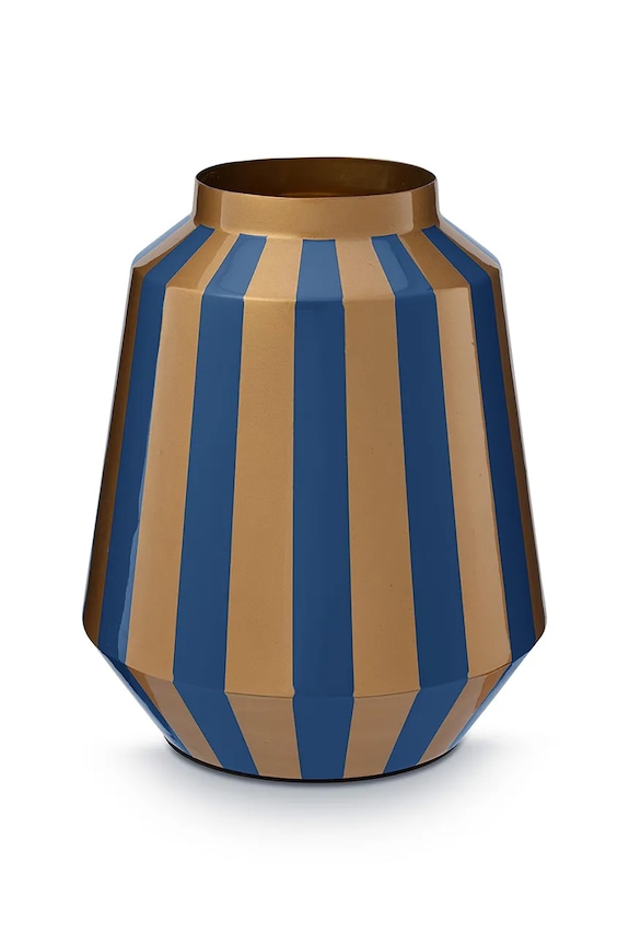 Pip Studio vaso decorativo Stripes Navy-Gold 24 x 29 cm multicolore 51102107