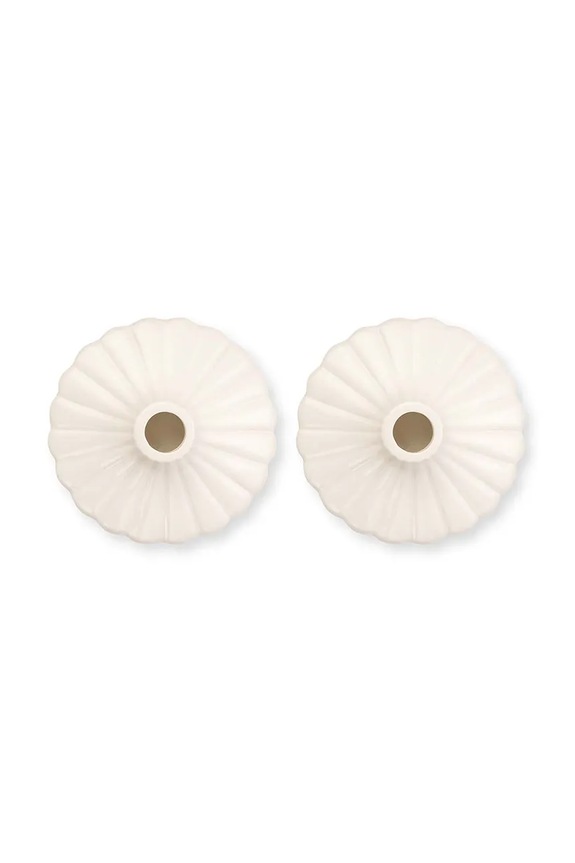 Διακοσμητικό κηροπήγιο vtwonen 8 x 2,5 cm 2-pack 52092321 λευκό AA00