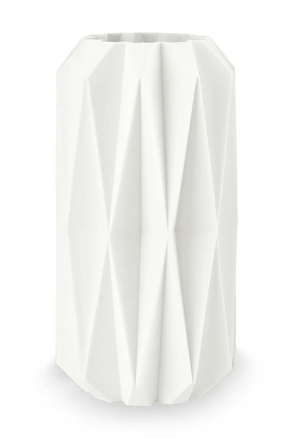 Ukrasna vaza vtwonen 3D Print Diamond 15 x 29,5 cm bijela 52102364