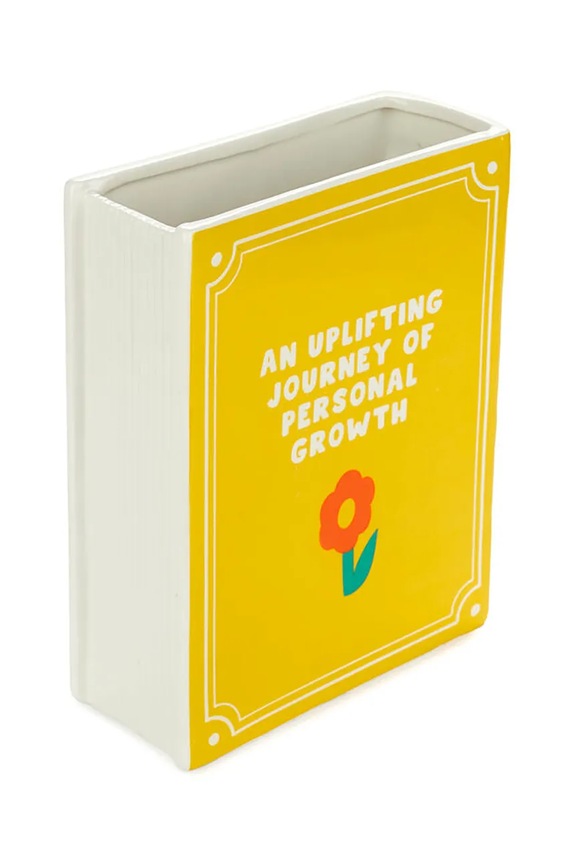 Dnevna soba in spalnica Dekorativna vaza Balvi Book 20 x 15 x 6,5 cm 28133 rumena