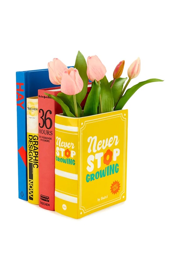 Dekorativna vaza Balvi Book 20 x 15 x 6,5 cm rumena 28133