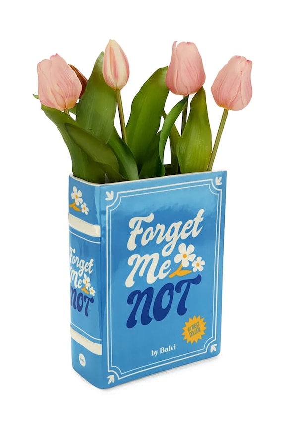 Balvi wazon dekoracyjny Book 20 x 15 x 6,5 cm niebieski 28134