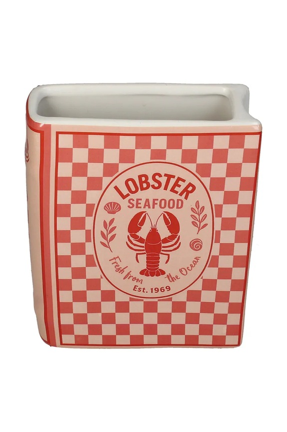 Dekoratívna váza home & lifestyle Lobster 18 x 5,5 x 15 cm ružová KAL.7749