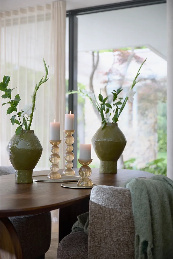 Вітальня та спальня Декоративний свічник Light & Living 9,5 x 15,5 cm 6073861 помаранчевий