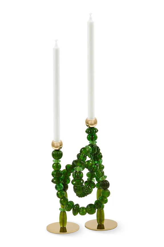 Pols Potten candeliere decorativo Beads 33 x 38 x 12 cm 390.225.203 verde AA00
