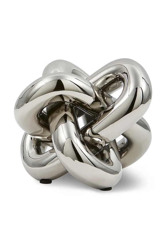 Salon i sypialnia Pols Potten figurka dekoracyjna moving silver 26 x 24 x 19 cm 240.300.040 szary