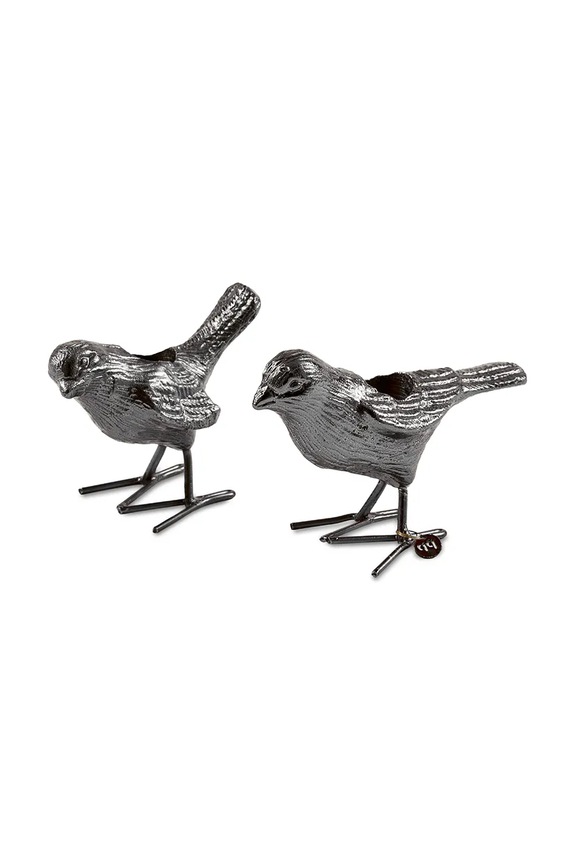 Pols Potten set de sfeșnice flock of birds 12,5 x 5 x 7 cm 2-pack gri 390.225.191
