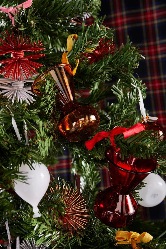 Σετ χριστουγεννιάτικων διακοσμητικών Pols Potten ornaments fat neck 5,5 x 8,5 cm 3-pack πορτοκαλί 140.300.294