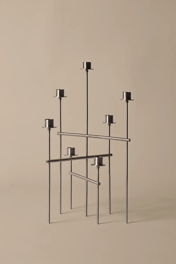 Декоративен свещник ferm LIVING 26 x 42 cm сив 1104272380