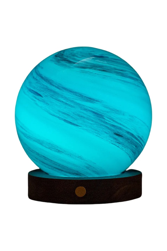 Ασύρματη διακοσμητική λάμπα led Gingko Design AstraGlass Light L/12 x 12 x 13 cm τιρκουάζ G050L.PC