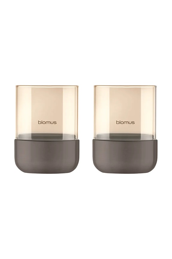 Blomus zestaw świeczników dekoracyjnych Calma 9 x 7 cm 2-pack fioletowy B64716