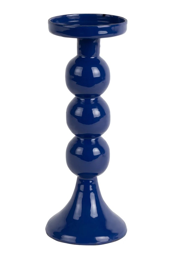 Present Time świecznik dekoracyjny Funky 23 cm granatowy PT4263DB