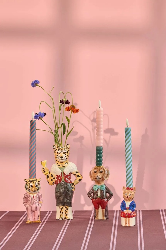 Rice świecznik dekoracyjny 13 x 4 x 5 cm CDHOL.NLCAT multicolor AA00