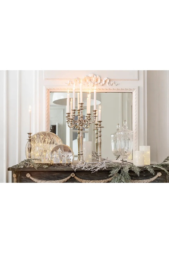 Διακοσμητικό κηροπήγιο J-Line 13 x 13 x 34 cm γκρί 19170