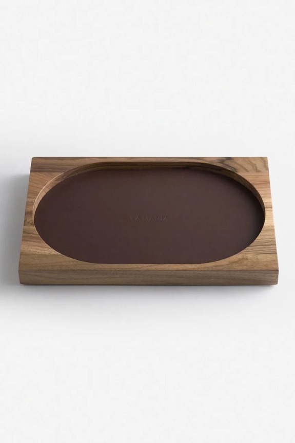 La Mania vassoio decorativo Trave 30 x 20 x 2 cm marrone 5905549446935
