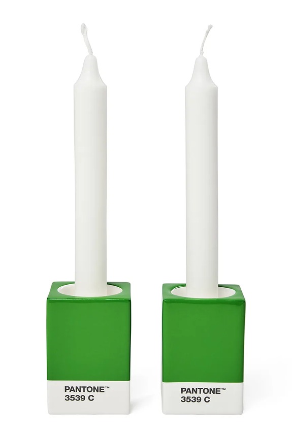 Pantone zestaw świeczników dekoracyjny z porcelany 101723539 zielony AA00