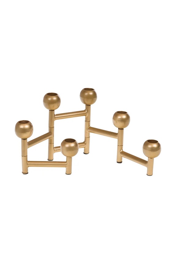 Ukrasni svijećnjak home & lifestyle 48 x 15 x 4 cm 169937 zlatna AA00