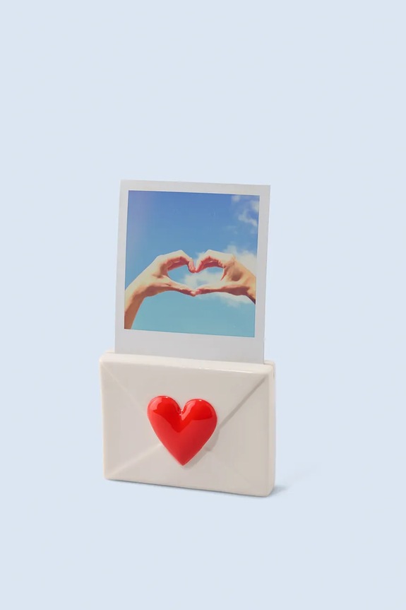 Fluid Market ramă foto Heart 10 x 7,5 x 2,5 cm alb AAPHHEART