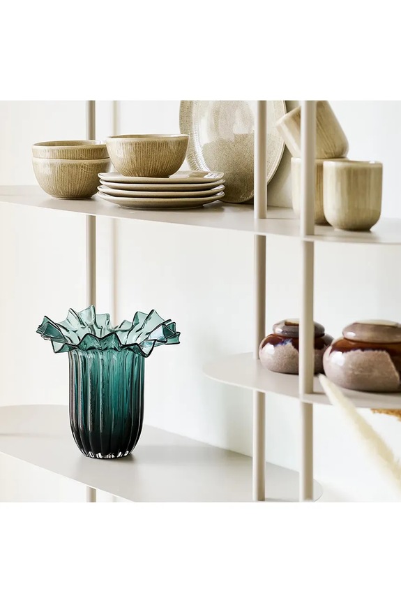 House Nordic wazon dekoracyjny 30 cm turkusowy 4442064