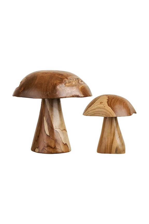 House Nordic set de figurine decorativ din lemn de tec maro 4501180