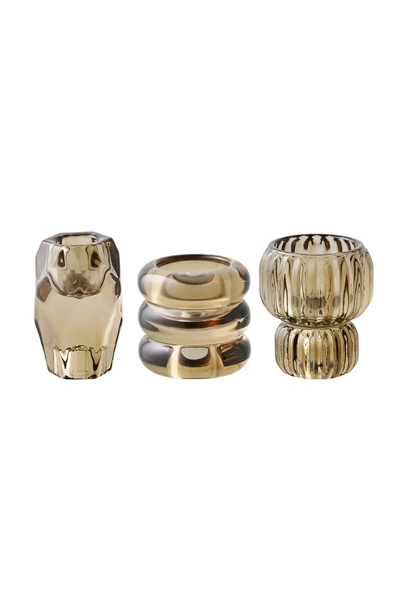 Διακοσμητικό κηροπήγιο House Nordic 6,5 / 7,5 / 8 cm 3-pack κίτρινο 4561310