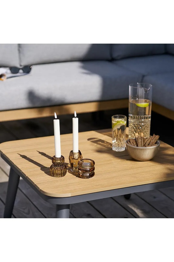 Διακοσμητικό κηροπήγιο House Nordic 6,5 / 7,5 / 8 cm 3-pack 4561310 κίτρινο