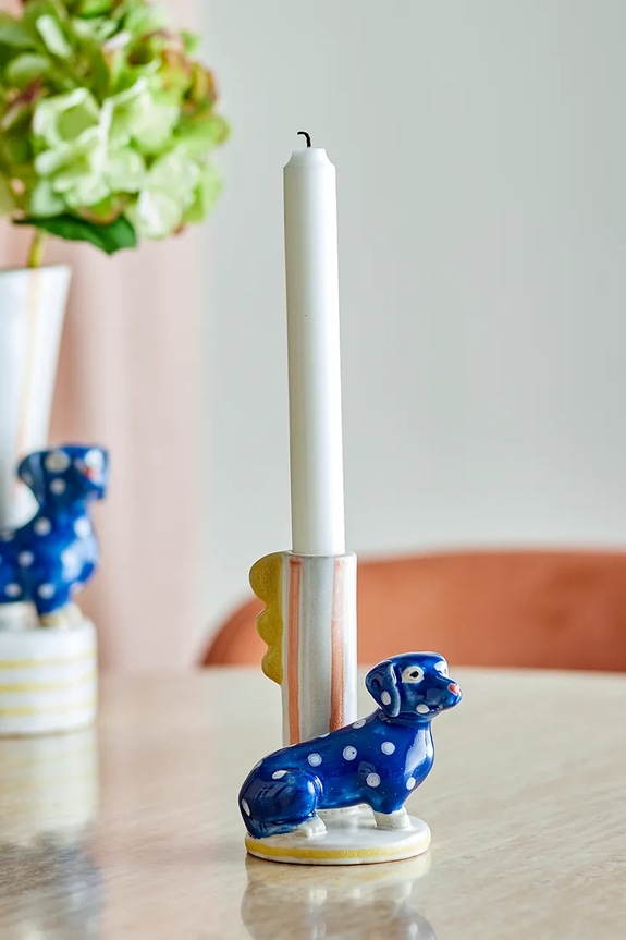 Nappali és hálószoba Bloomingville dekoratív gyertyatartó Dachsy 12 cm 82063239 többszínű