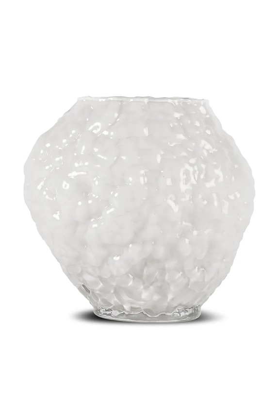 Byon váza dekoratívna z farebného skla 19 x 17 x 17,5 cm biela 5280608202