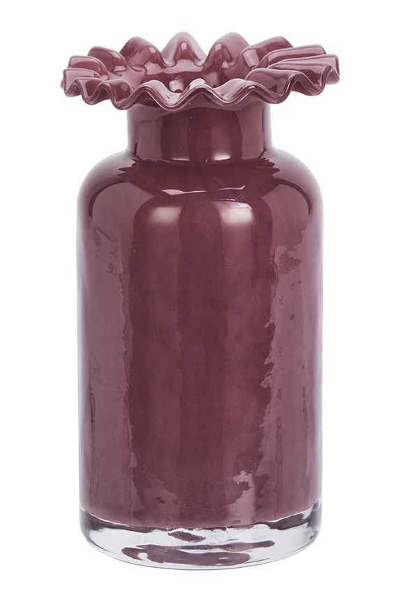 Madam Stoltz vază decorativă din sticlă colorată 12 x 19 cm violet 2402838B