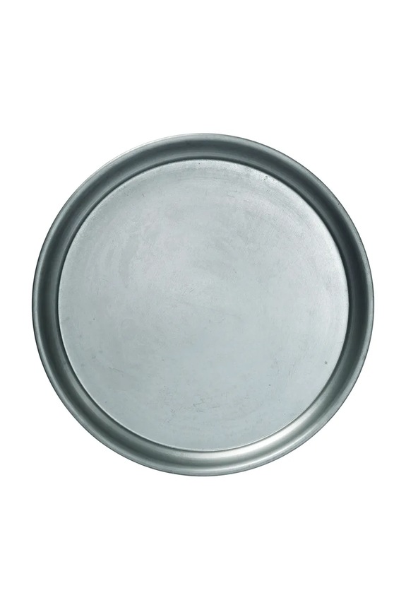 Madam Stoltz taca dekoracyjna z metalu polerowanego 30 x 2,5 cm szary 37549Z